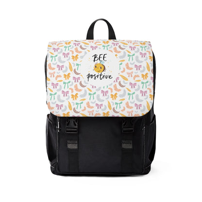 Niccie Stylish Unisex Casual Shoulder Backpack: Bee Positive