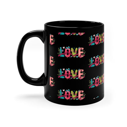 Adorable Love Mug! Charming Black 11oz Cup