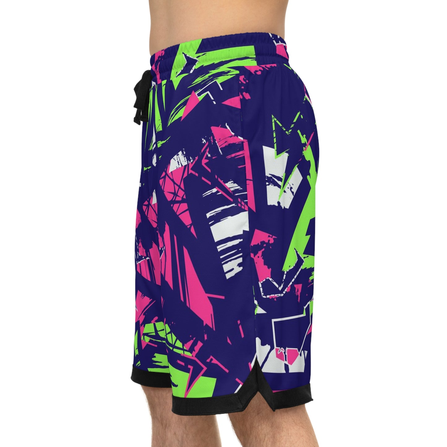Basketball Pattern Rib Shorts (AOP) Inspired pattern, Generic brand