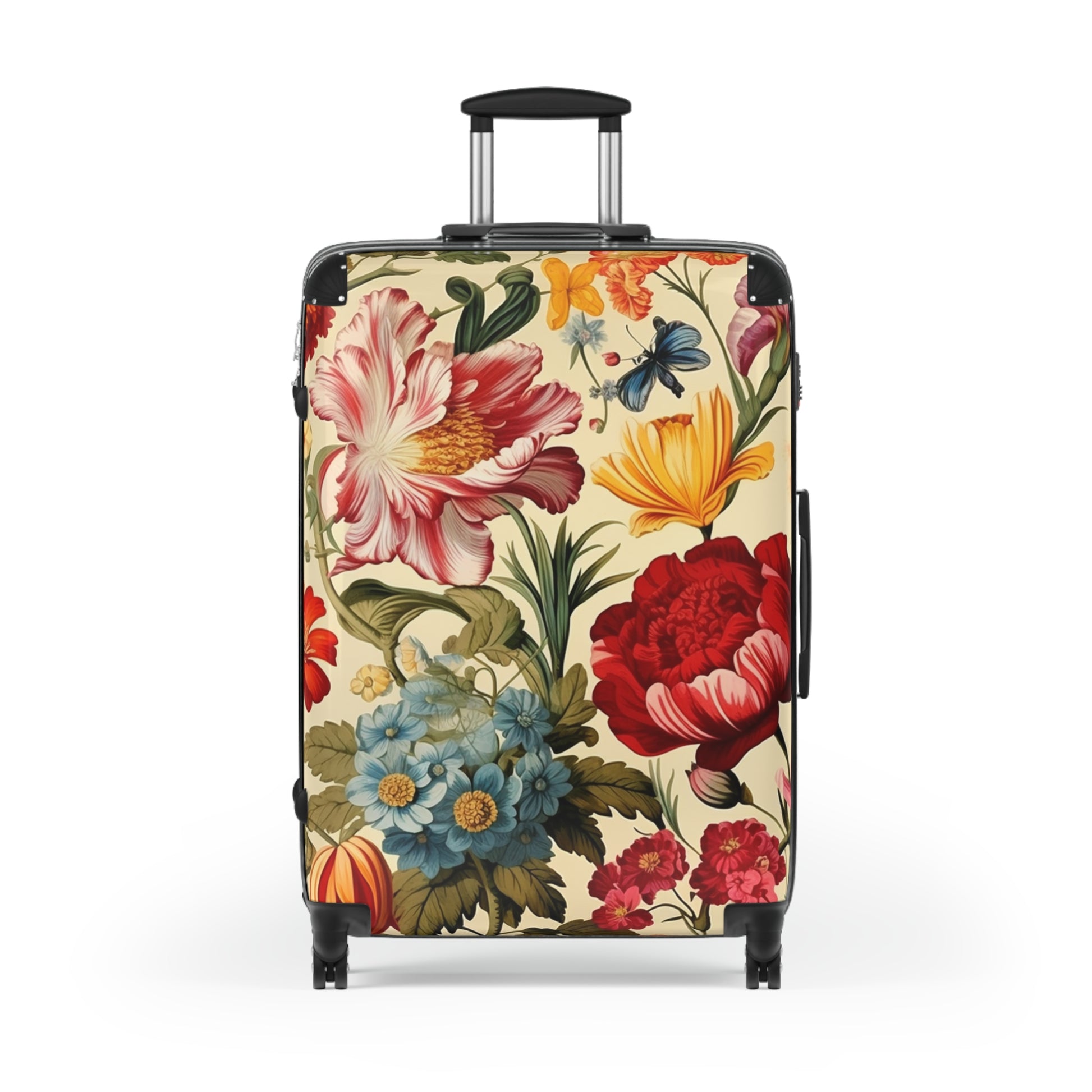 floral suitcase vintage, vintage floral luggage, floral print suitcase, 