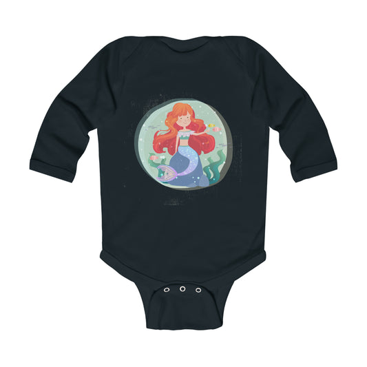 Niccie Adorable Mermaid Infant Long Sleeve Bodysuit
