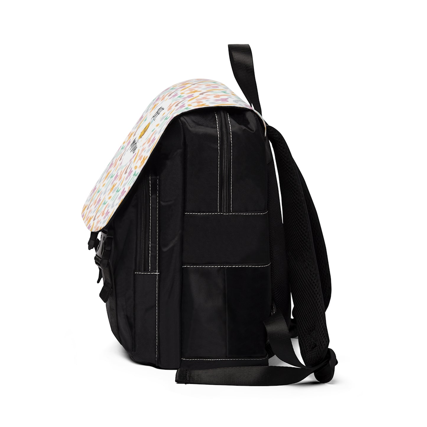 Niccie Stylish Unisex Casual Shoulder Backpack: Bee Positive