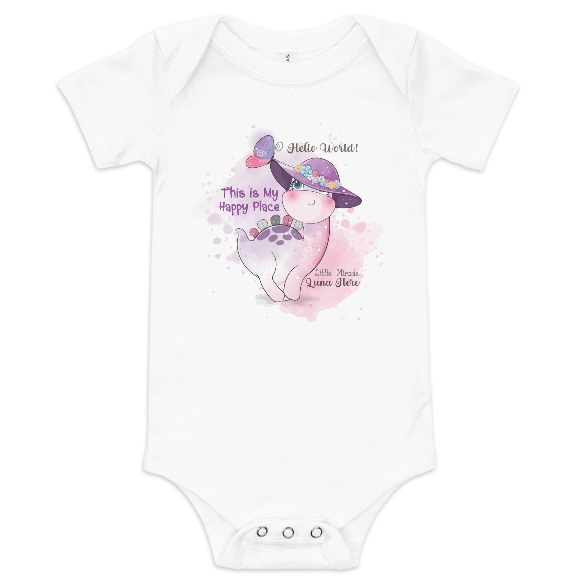 New Baby Gift: Personalized Bio Onesie Bella + Canvas 100B