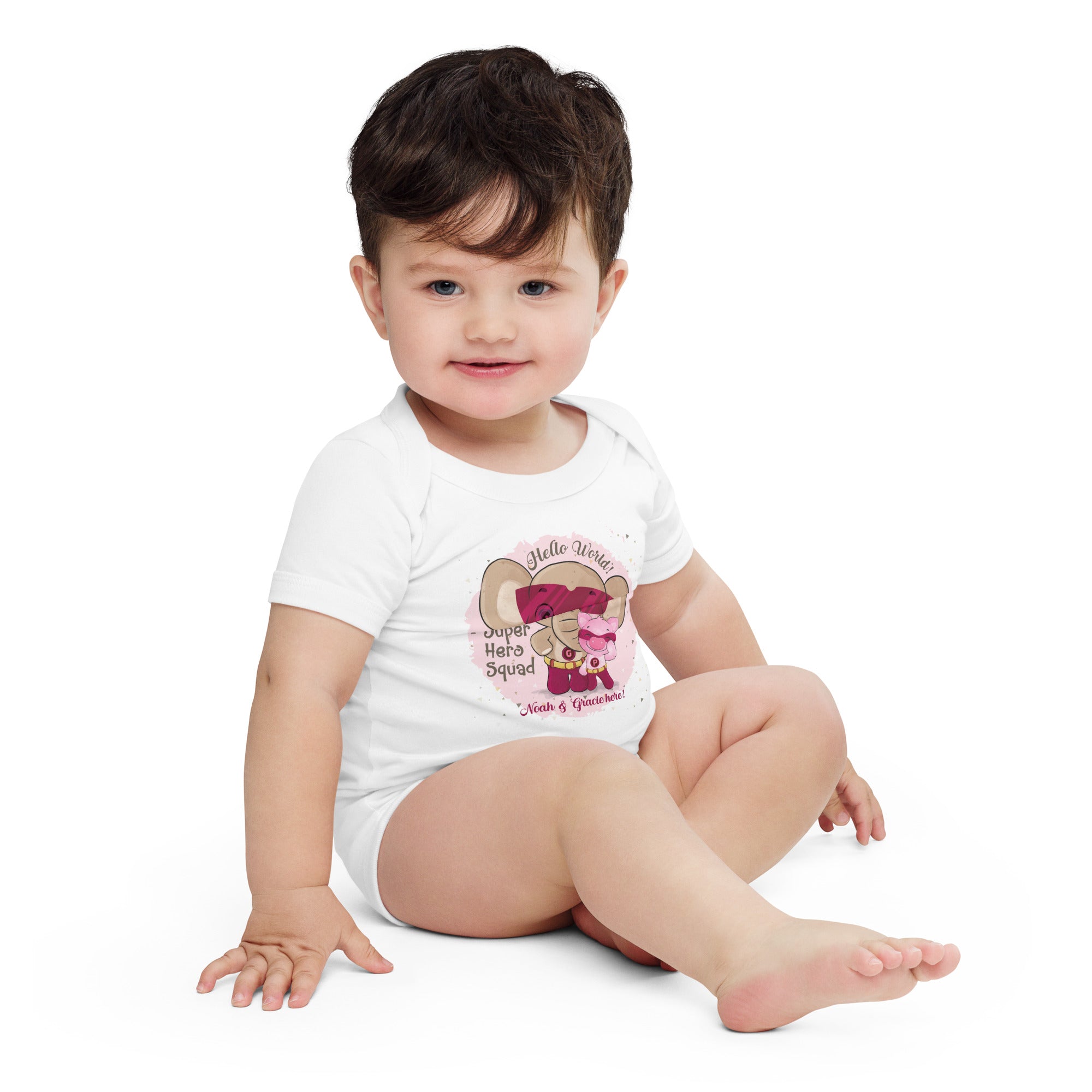  Organic cotton baby bodysuit, Personalised baby bio, Personalised gifts for new baby, 