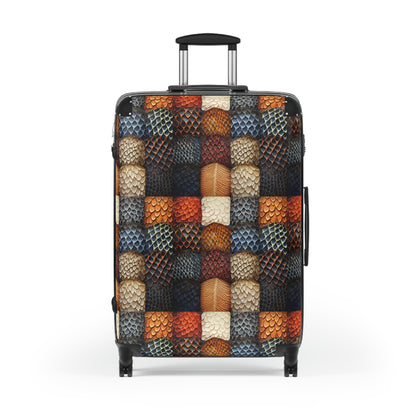 hard shell suitcase animal print, designer animal print luggage, 