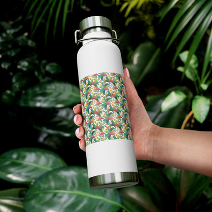 Niccie's 22oz Copper Vacuum Insulated Bottle - Summer Geese and Plants Pattern