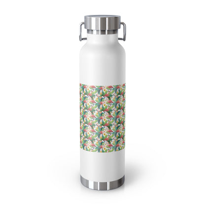 Niccie's 22oz Copper Vacuum Insulated Bottle - Summer Geese and Plants Pattern