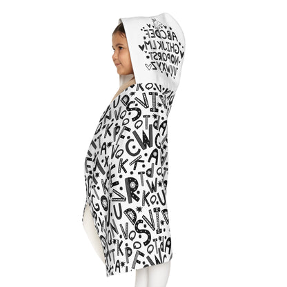 Niccie's Adorable ABC Pattern Youth Hooded Towel - Kids Bathrobe