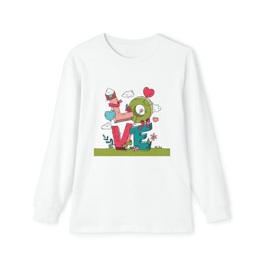 Love Christmas Youth Long Sleeve Holiday Outfit Set