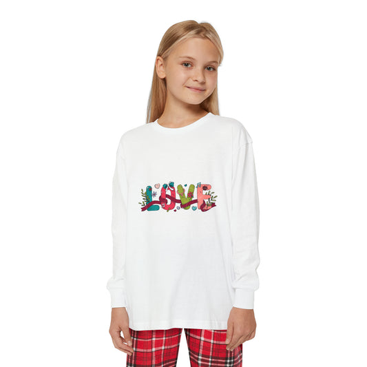 Niccie's Cute Love Youth Long Sleeve Holiday Outfit Set