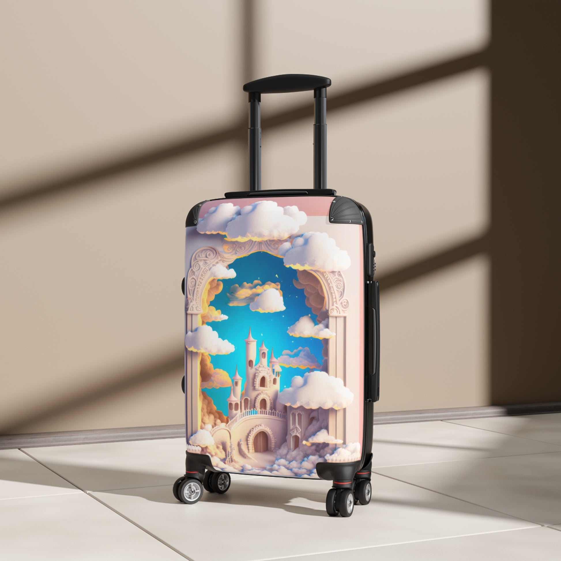  disney castle suitcase 3d, disney palace luggage 3d, 3d disney suitcase, 