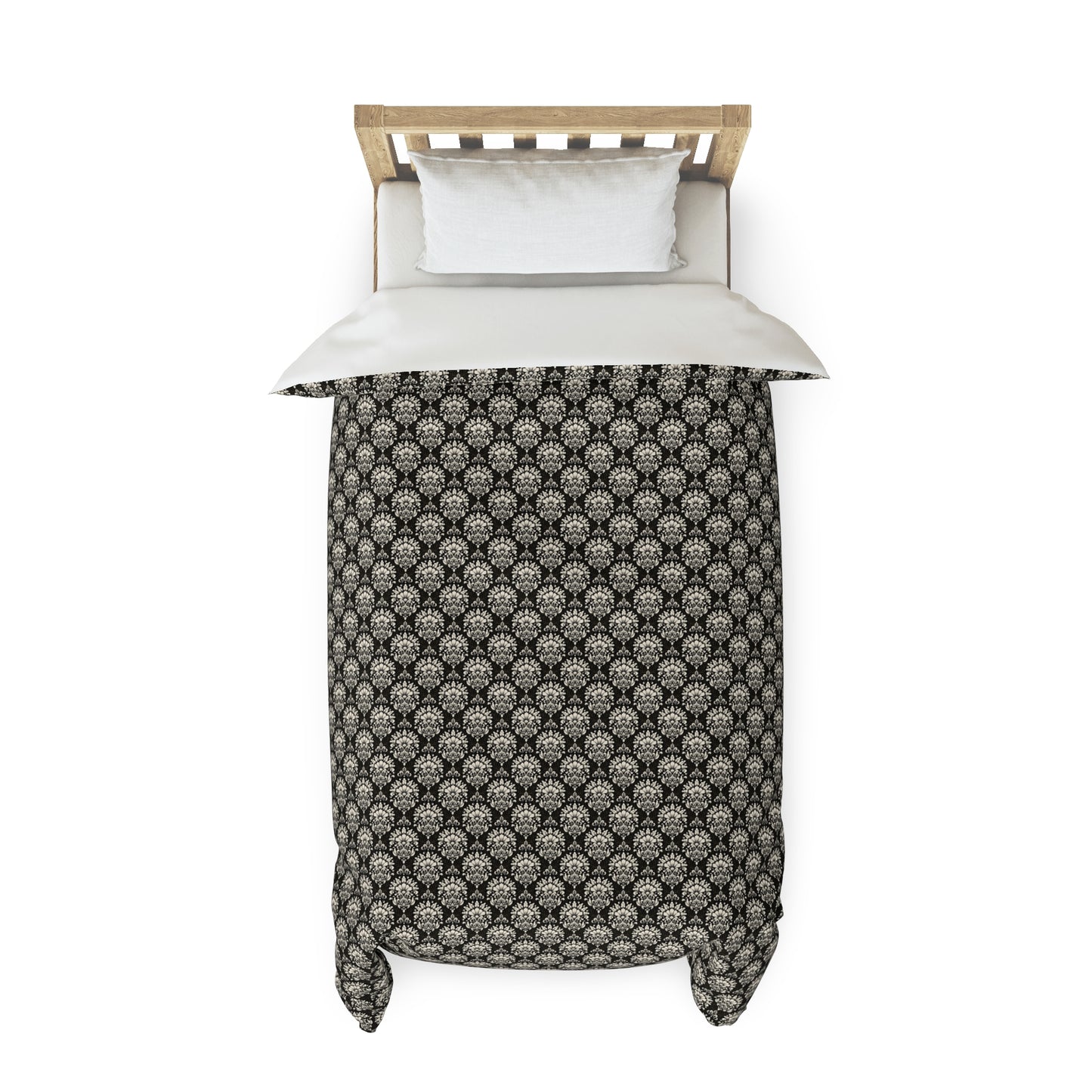Niccie's Luxurious Royal Black Pattern Duvet Cover Bedding