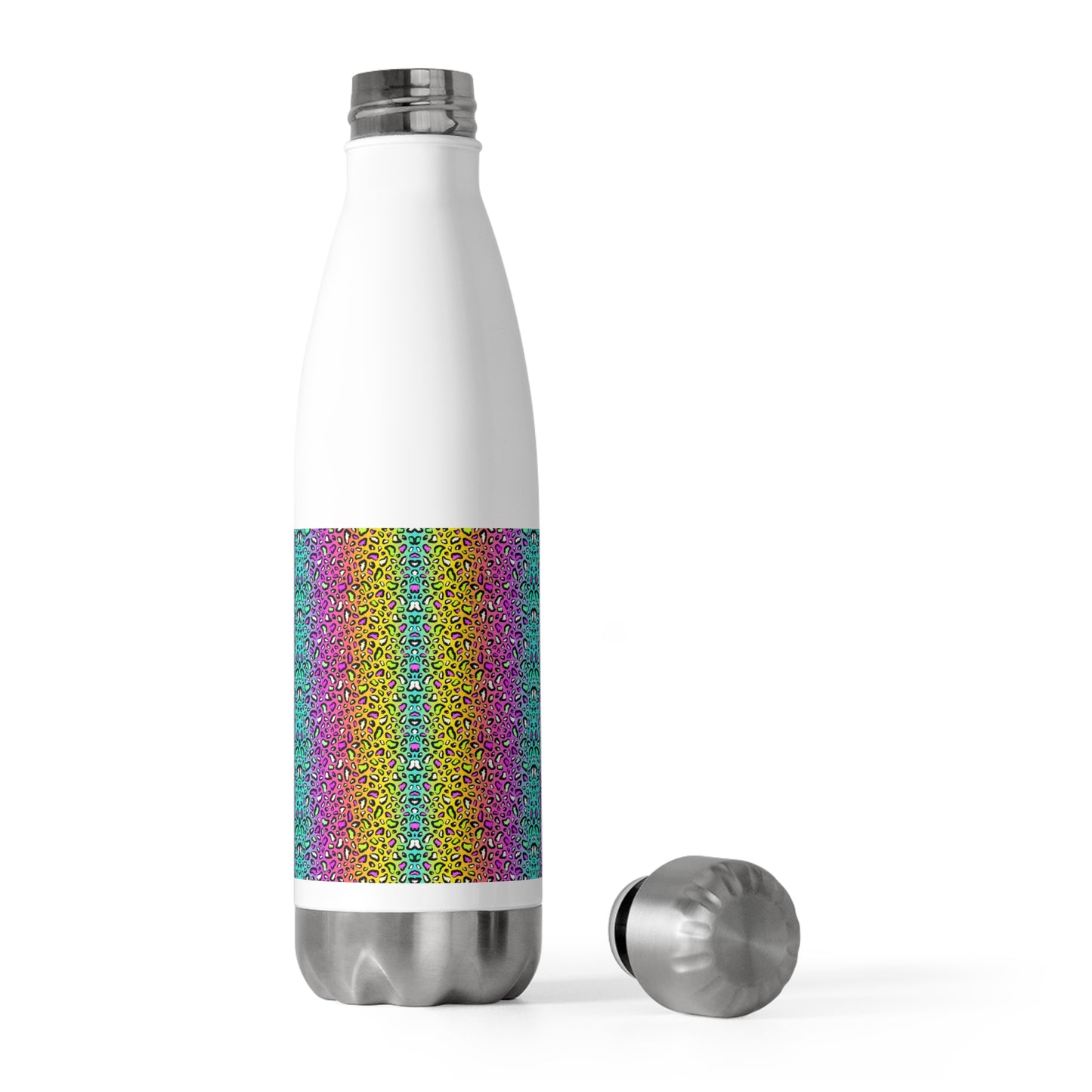 Niccie's Vibrant 20oz Insulated Bottle with Neon Pattern