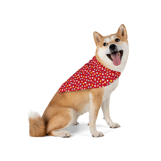 Niccie's Stylish Dotted Pattern Pet Bandana for High-Fashion Pups