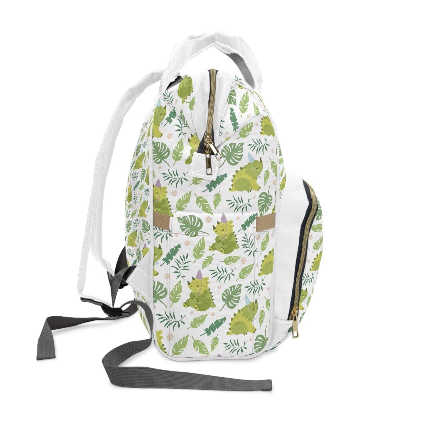 Niccie Dino: Stylish Backpack with Palm Leaf Pattern