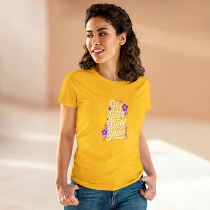 Niccie's Radiate Brilliance with Our Women's Midweight Cotton Tee - Elevate Your Style