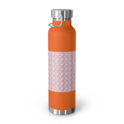 Niccie Copper Vacuum Insulated Bottle - Heart Pattern