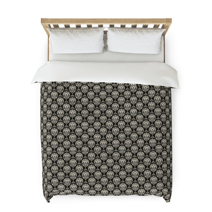 Niccie's Luxurious Royal Black Pattern Duvet Cover Bedding