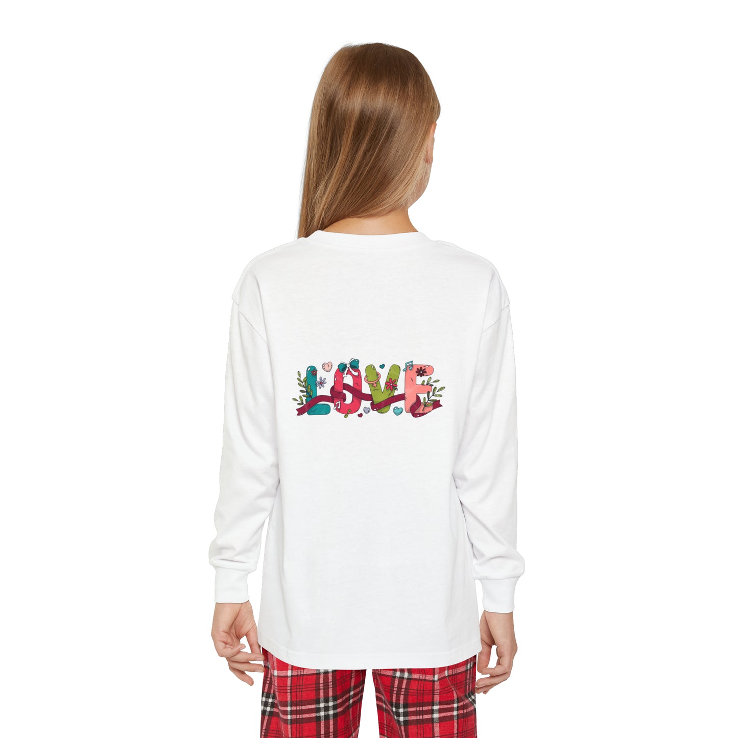 Niccie's Cute Love Youth Long Sleeve Holiday Outfit Set