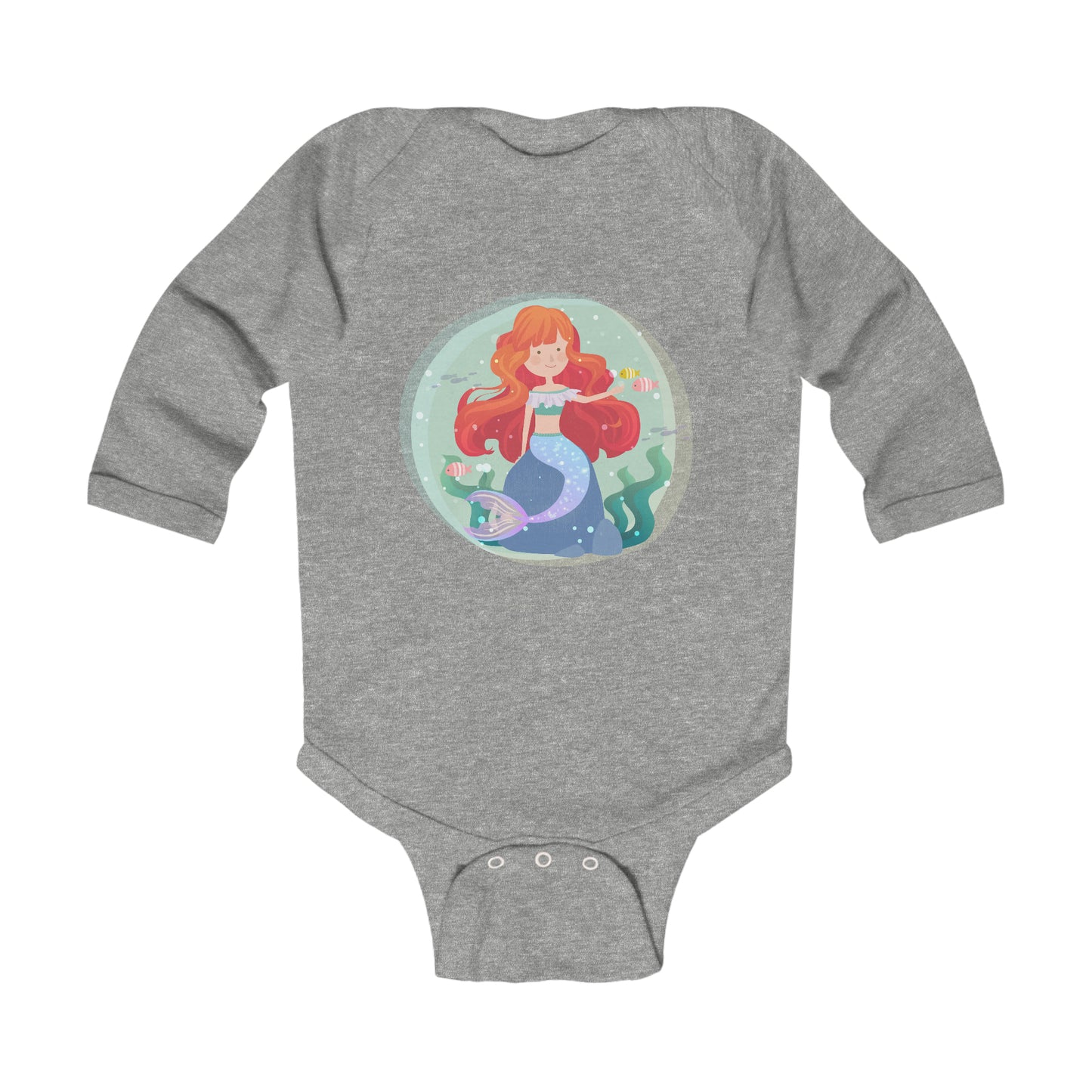 Niccie's Adorable Mermaid Infant Long Sleeve Bodysuit Comfort for Your Baby