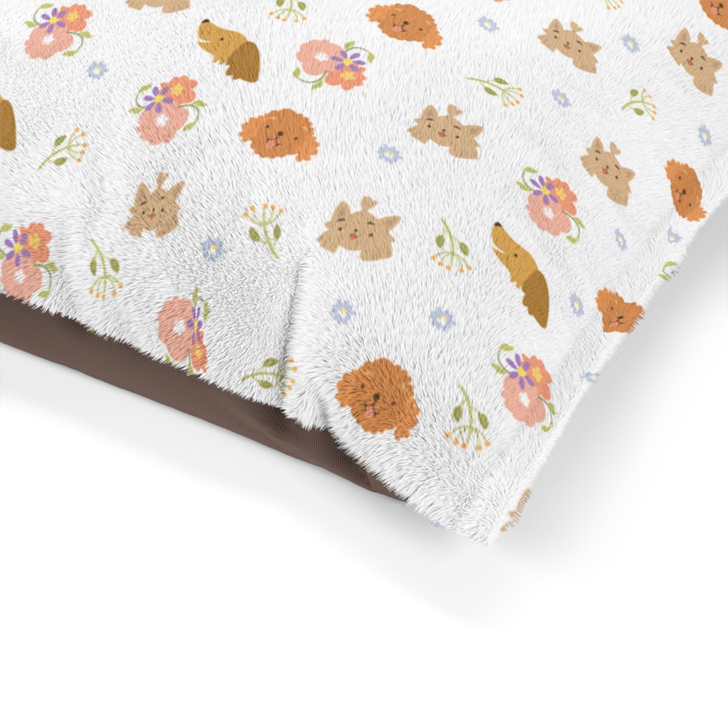 Niccie's Dog & Flowers Pattern Pet Bed - Comfy, Durable, Stylish