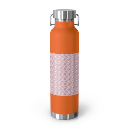 Niccie Copper Vacuum Insulated Bottle - Heart Pattern