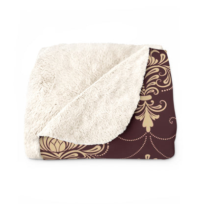 Niccie Luxury Sherpa Fleece Royal Pattern Blanket Comfort & Style