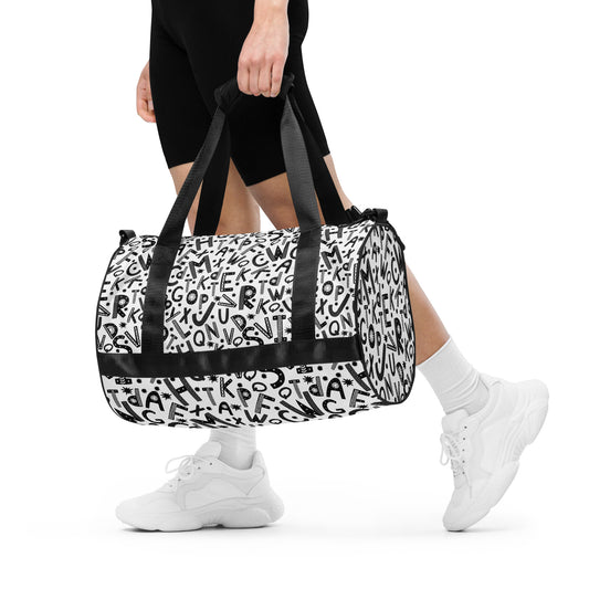 Niccie's Premium All-Over Print Gym Bag - Stylish Fitness Duffel for Workouts