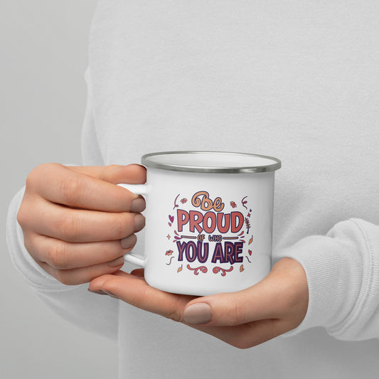 Niccie's Embrace Your Uniqueness with our Enamel Mug - Be Proud of Who You Are!