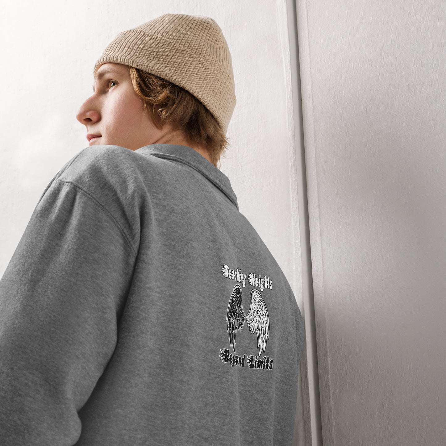 Niccie's Unleash Potential Reaching Heights' Unisex Fleece Pullover Elevate Comfort & Style