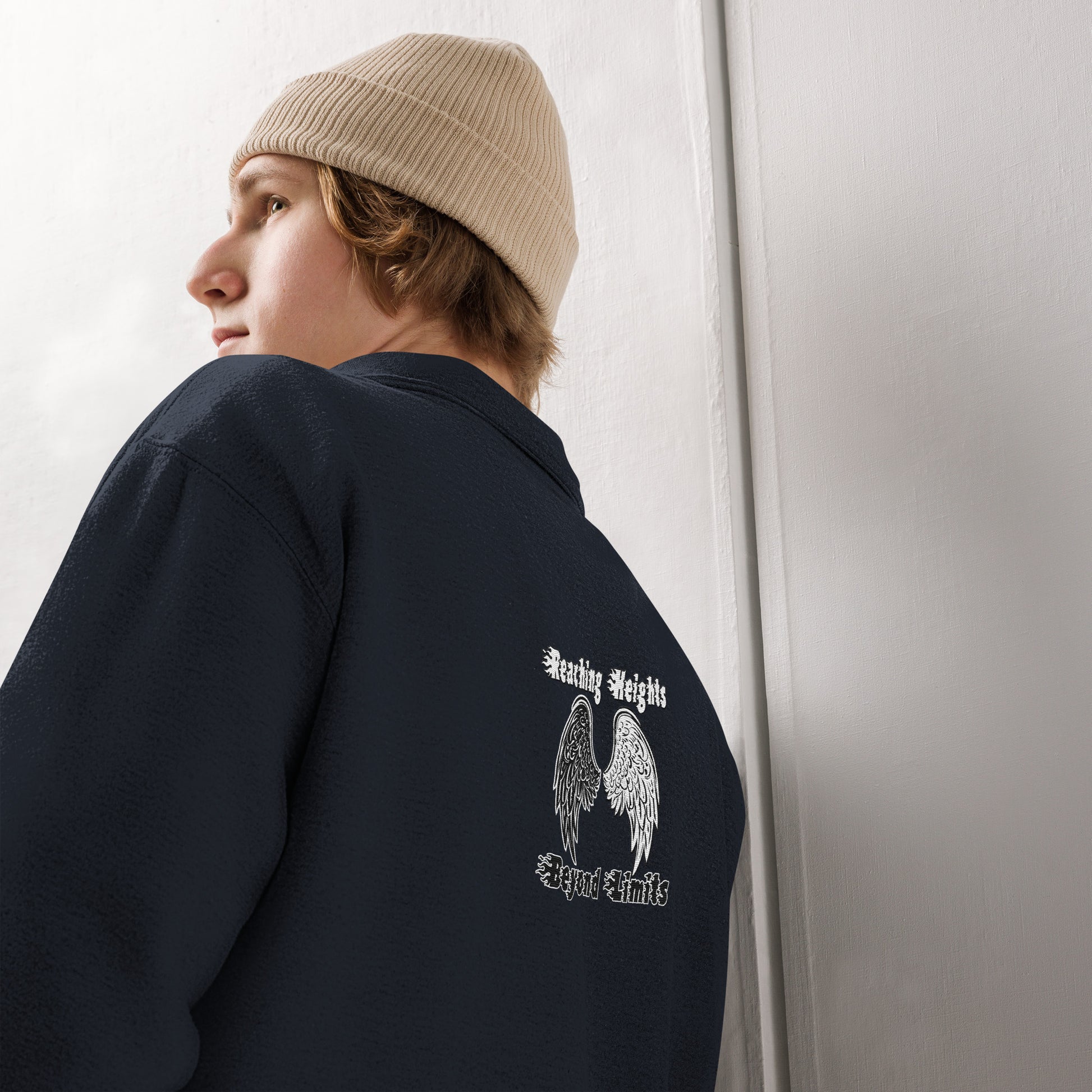 Niccie's Unleash Potential Reaching Heights' Unisex Fleece Pullover Elevate Comfort & Style